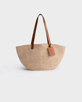 Rust Raffia & Leather Basket Bag |