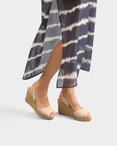 Suede Slingback Wedge Espadrilles |
