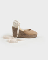 Espadrillas con Zeppa in Pelle Scamosciata |