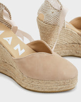 Suede Heart-Shaped Wedge Espadrilles |