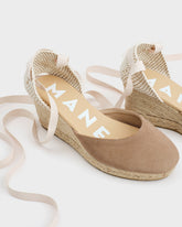 Espadrillas con Zeppa in Pelle Scamosciata |