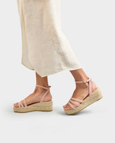 Sandali Espadrillas in Suede Morbido a Tre Fasce |