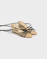 Espadrillas con Zeppa Bassa in Pelle con Lacci |