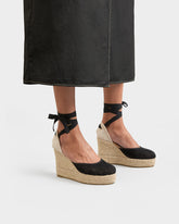 Espadrillas con Zeppa in Rete di Cotone |