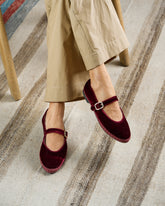 Silk Velvet Mary Jane Slippers |