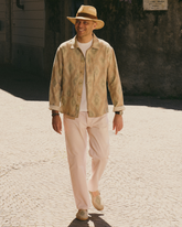 Linen With Embroidery Navajo Print Overjacket - Jackets | 