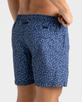Stone Washed Printed Nylon Swim Shorts - Printed Swimshorts | 