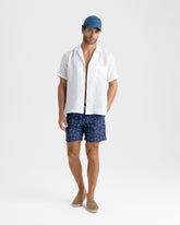 Stone Washed Printed Nylon Swim Shorts | 