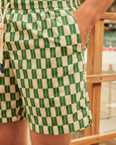 Stone Washed Printed Nylon Swim Shorts - Men's Summer Sale|Swimwear | 