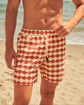 Stone Washed Printed Nylon Swim Shorts - Men's Summer Sale|Swimwear | 