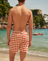 Stone Washed Printed Nylon Swim Shorts | 