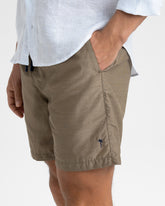 Natural Wool Blend Swim Shorts - Plain Swimshorts | 
