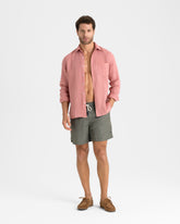 Recycled Polyester And Linen Blend Swim Shorts | 