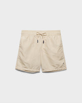 Recycled Polyester And Linen Blend Swim Shorts - Plain Swimshorts | 