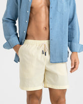 Recycled Polyester And Linen Blend Swim Shorts - Printed Swimshorts | 