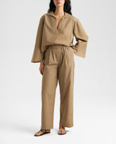 Cotton Popeline Azzurra Trousers - Women’s Pants & Shorts | 