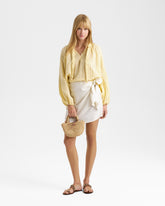 Linen Azul Skirt - Women's Clothing Collection | 