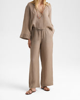 Nylon Linen Marbella Trousers - Women’s Pants & Shorts | 