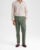Blend Cotton Gabardine Portofino Trousers - Men's Pants & Shorts | 