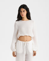 Nylon Linen Paloma Shirt - Women’s Tops & Shirts | 