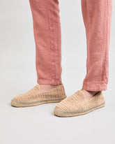 Raffia Stripes Flat Espadrilles - Men's Espadrilles | 