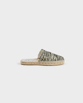 Raffia Zebra Chunky Mules - Women’s Mules | 