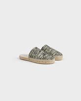 Raffia Zebra Chunky Mules - Women’s Mules | 
