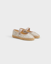 Lurex Cotton Flat Ballerina With Strap - Ballet Flats & Slippers | 