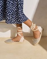 Lurex Cotton Blend Flat Valenciana Espadrilles | 