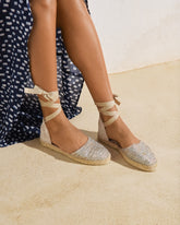 Lurex Cotton Blend Flat Valenciana Espadrilles - Women’s Espadrilles | 