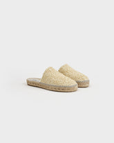 Coarse Woven Raffia Chunky Mules - Women’s Mules | 
