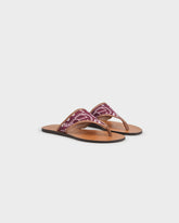 Sandali Infradito in Pelle e Cotone Bandana | 