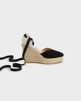 Espadrillas con Zeppa e Scollo a Cuore in Pelle Scamosciata - Espadrillas con Zeppa | 
