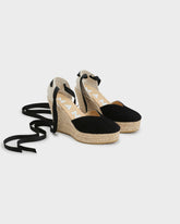 Espadrillas con Zeppa e Scollo a Cuore in Pelle Scamosciata - Espadrillas con Zeppa | 