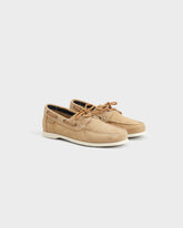 Suede Boat Shoes – Champagne Beige | Manebí | 