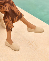 Espadrillas Suola Bassa in Pelle Scamosciata | 