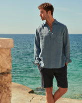 Washed Linen Nassau Polo Shirt - Men's Summer Sale | 
