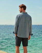 Washed Linen Nassau Polo Shirt - Men's Summer Sale | 