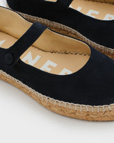 Ballerine con Cinturino in Pelle Scamosciata  | 
