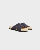 Suede Crossed Bands Sandals - Men's Shoes | 