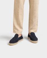 Manebí patriot blue with stitching traveler loafers espadrilles in suede | 