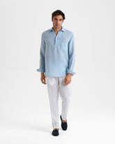 Washed Linen Nassau Polo Shirt | 