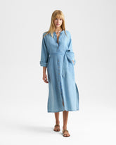 Linen Blend Chambray Serene Dress - Women's Clothing Collection | 