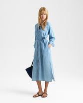 Linen Blend Chambray Serene Dress | 