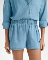 Linen Blend Chambray Bahia Shorts - Women’s Pants & Shorts | 