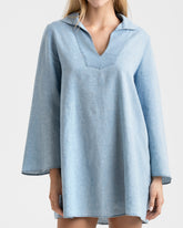 Linen Blend Chambray Cabo Dress - Women's Clothing Collection | 