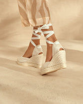 Satin Wedge Espadrilles | 