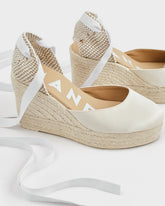 Satin Wedge Espadrilles | 