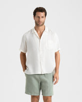 Washed Linen Havana Camp-Collar Shirt - Men’s Shirts | 