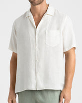 Washed Linen Havana Camp-Collar Shirt - Men’s Shirts | 